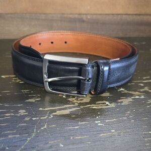 Trafalgar Black and Brown Leather Belt